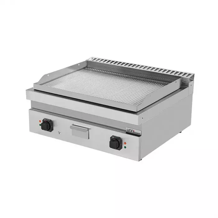 Elektro-Grillplatte Serie 700 gerillt 2 Heizzonen 9kW