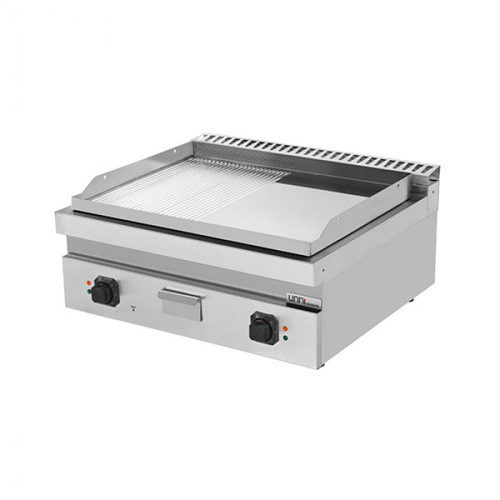 Elektro-Grillplatte E70GP20B+GS – 2 Zonen, glatt & gerillt, 9 kW