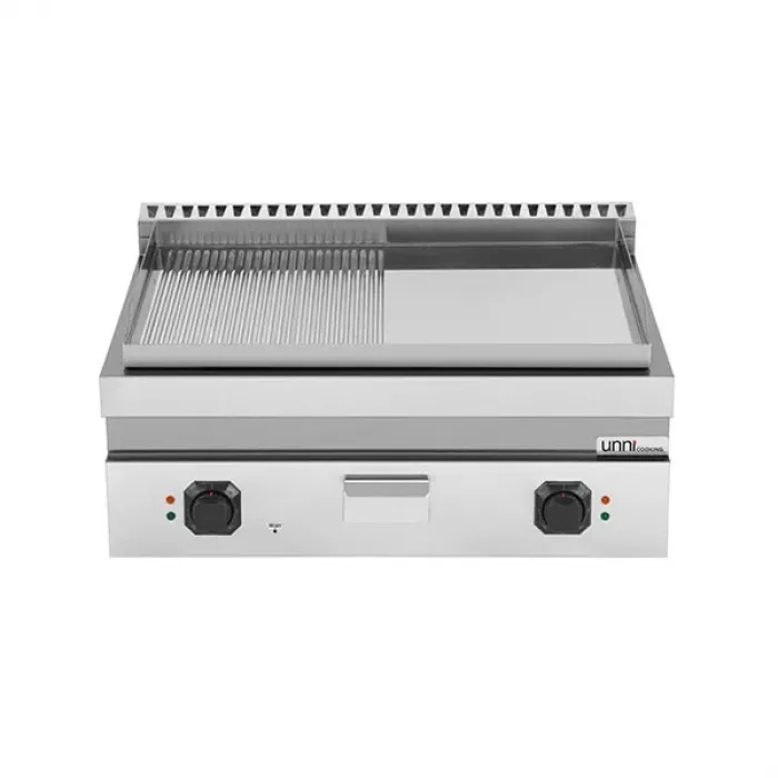 Elektro-Grillplatte E70GP20B+GS – 2 Zonen, glatt & gerillt, 9 kW