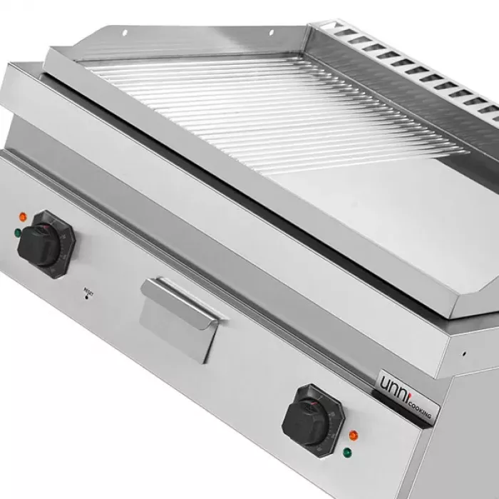 Elektro-Grillplatte E70GP20B+GS – 2 Zonen, glatt & gerillt, 9 kW