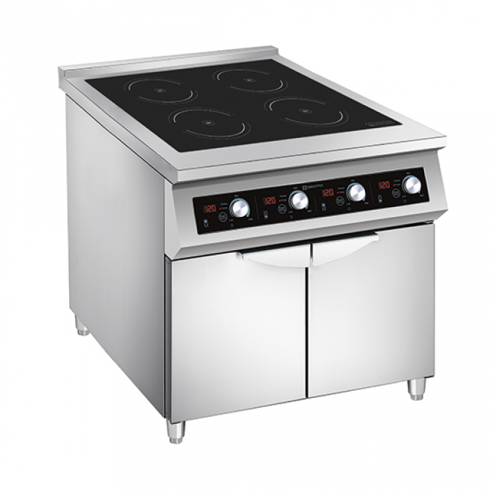 Induktionskochfeld mit 4 Kochzonen je 5.0 kW - Effiziente Kochleistung für die Gastronomie
