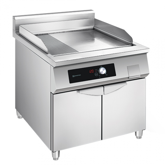 Induktions Grillplatte 1/3 gerillt und 2/3 glatt - Gastrohot