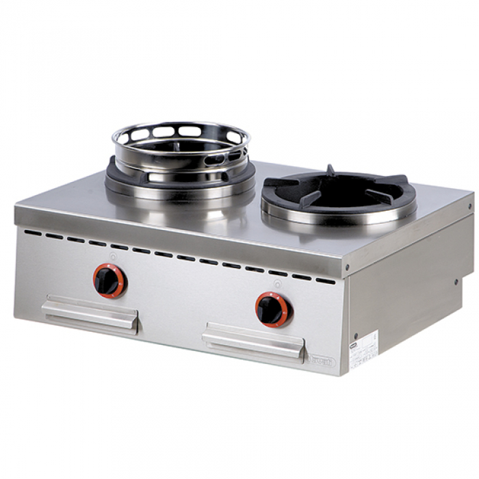 Gas-Wokkochfeld | Tischmodell | 2 Brenner