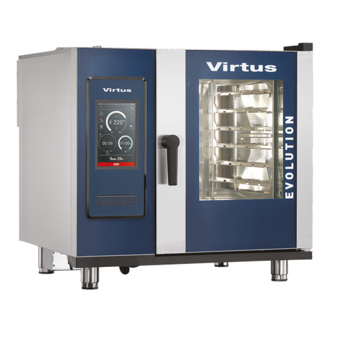 Gas Kombidämpfer mit Boiler und automatischem Reinigungssystem - 6x GN 1/1