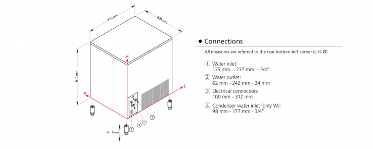 Eiswürfelbereiter | Luftkühlung | 88 kg/24 h
