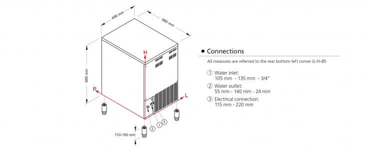 Granulateisbereiter | Wasserkühlung | 95 kg/24 h