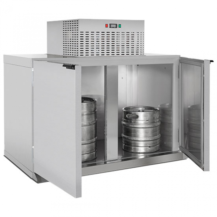 Fässerkühlbox 8x 50 Liter aus Edelstahl
