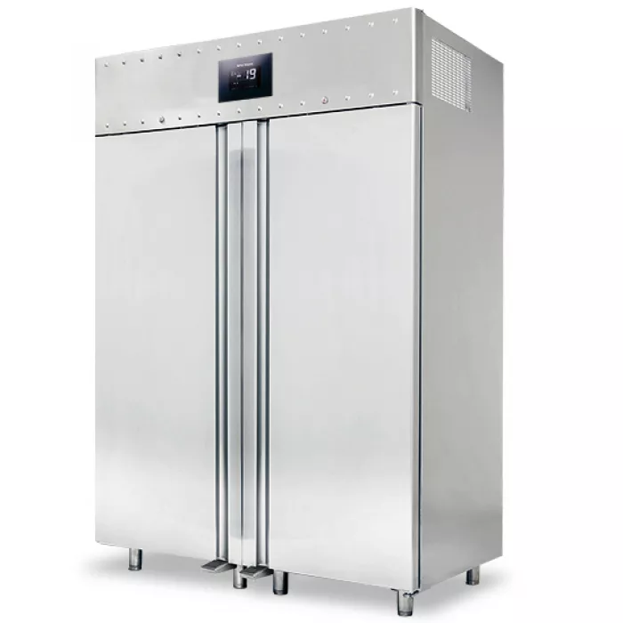 Tiefkühlschrank 1400 Liter aus Edelstahl GN 2/1, -10°/-22°C, 85 mm Isolierung - WiFi