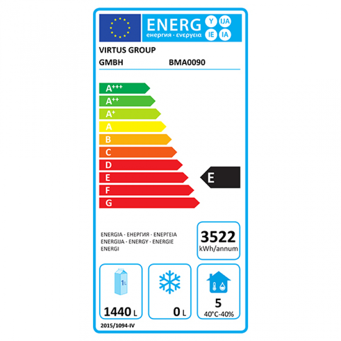 Mastro Edelstahl Kühlschrank mit 3 Türen | 3x700 Liter | -2°/+8°C