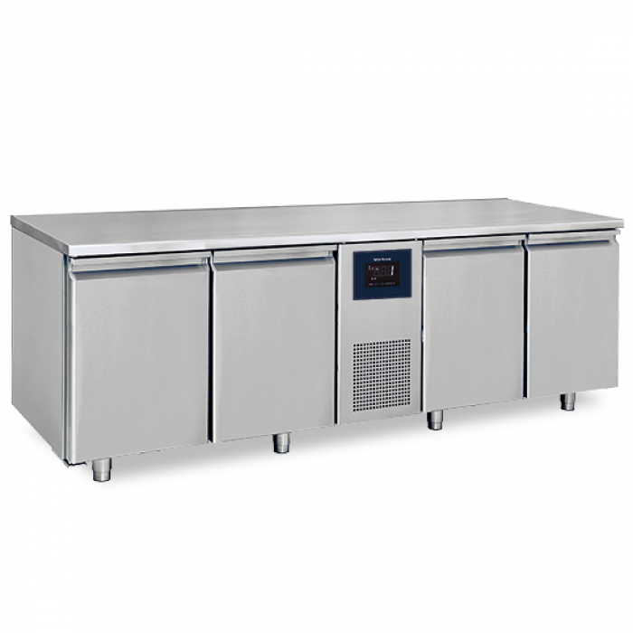 Kühltisch mit 4 Türen GN 1/1, 2-8°C, WiFi - Gastrohot