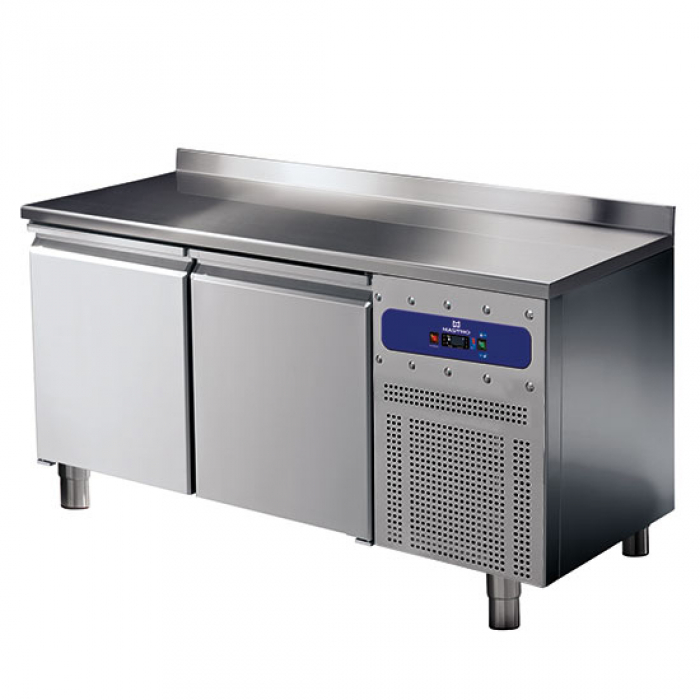 Kühltisch 600 mm 2 Türen 430x325 mm mit Aufkantung 2-8°C - Professioneller Kühltisch für die Gastronomie