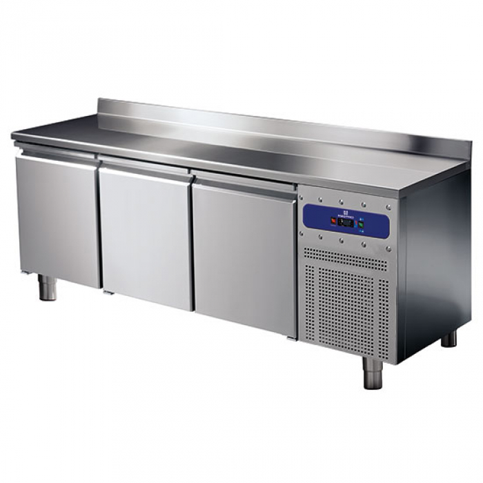 Kühltisch 600 mm 3 Türen 430x325 mm mit Aufkantung 2-8°C - Gastrohot