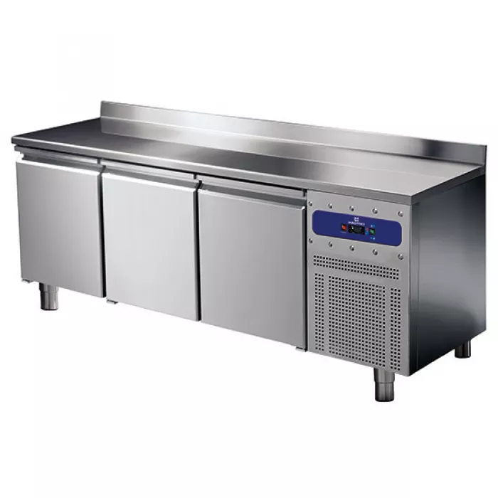 Tiefkühltisch 600 mm 3 Türen 430x325 mm mit Aufkantung 10-20°C - Gastrohot