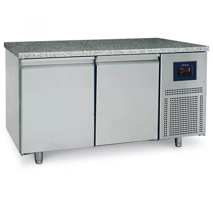 Bäckereikühltisch 2-türig 600x400 mm, Granitarbeitsplatte, -2°/+8°C - WiFi