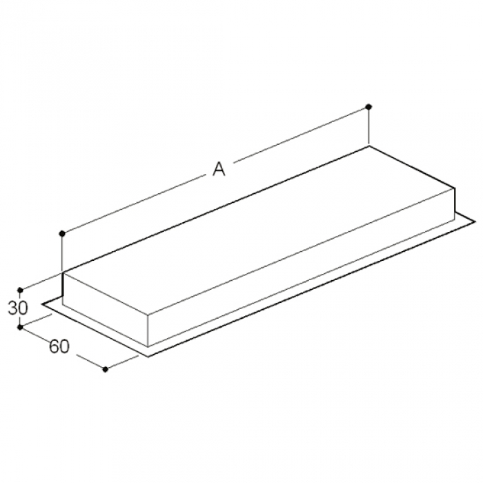 Plenum 2900 mm für Abzugshauben 4000 Länge