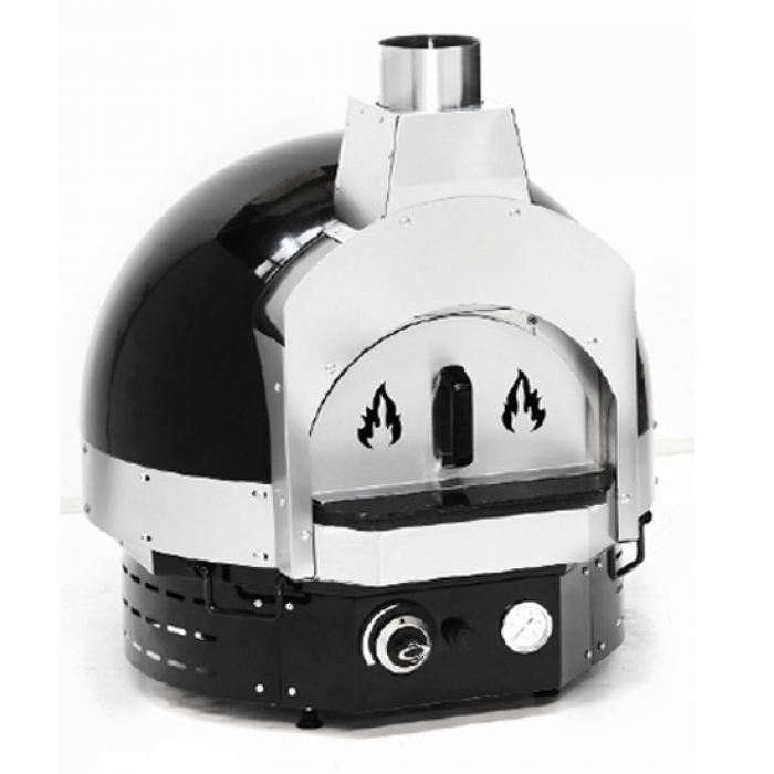 Gas-Pizzaofen für 2 Pizzen ø 300 mm, Farbe schwarz - LPG