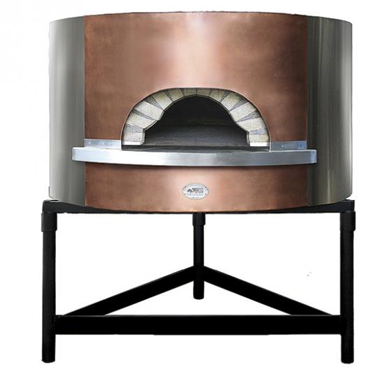 Holz-Pizzaofen mit Kupferfassade | Backplatte ø 1450 mm | Kapazität 8/10 Pizzen