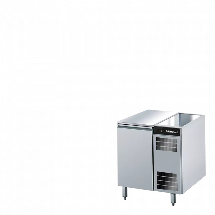 Kühltisch GN 1/1, ohne Tischplatte, Zentralkühlung - 640X680X800 mm