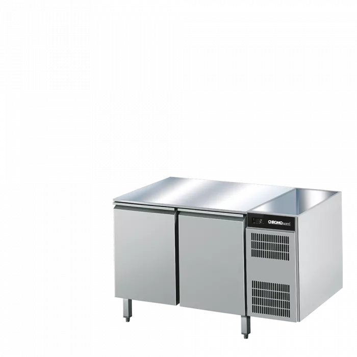 Bäckerei-Tiefkühltisch EN4060, 2 Türen ohne Tischplatte, Steckerfertig - 1350X780X800 mm