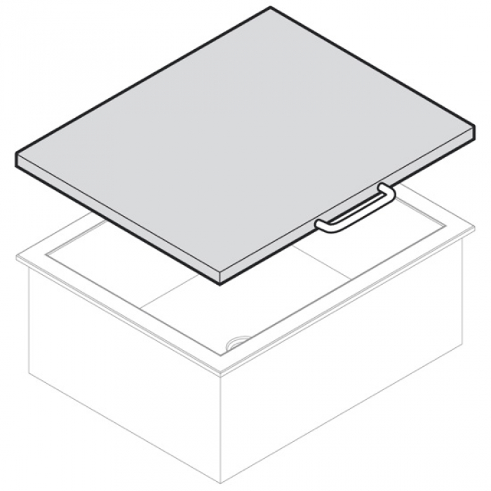 Deckel aus Plexiglas für die Eiswanne 600x465 mm - transparenter Deckel für Eiswanne - Gastrobedarf - Gastronomiebedarf