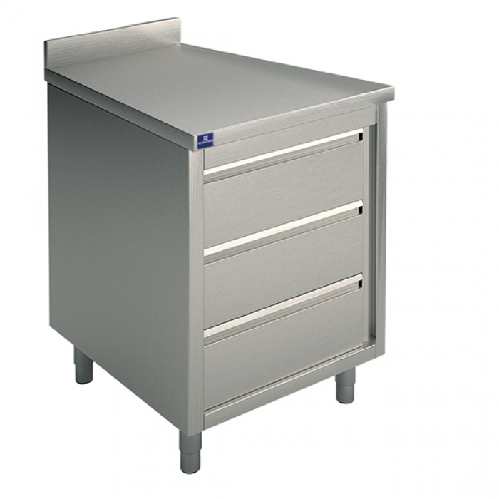 Schubladenblock GN 1/1 mit 3 Schubladen und Aufkantung 500x700 mm - Gastrohot