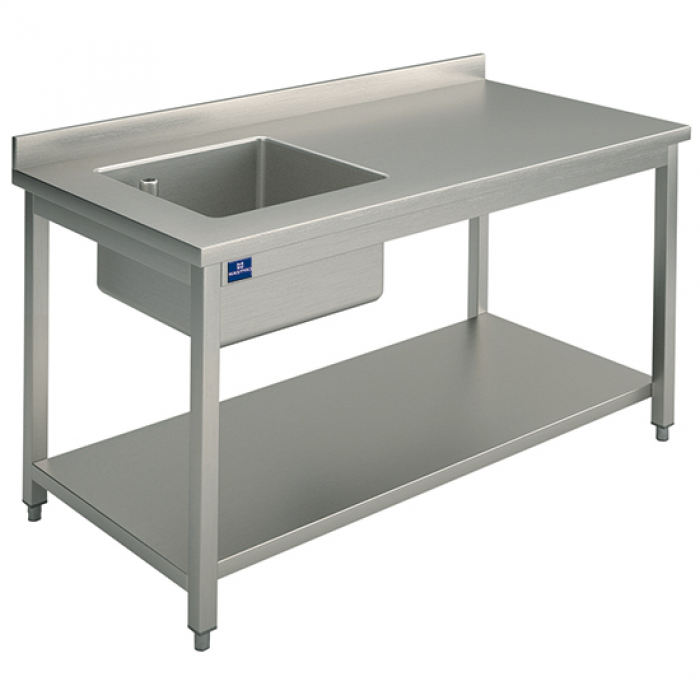 Arbeitstisch mit Becken links | 1400x700 mm