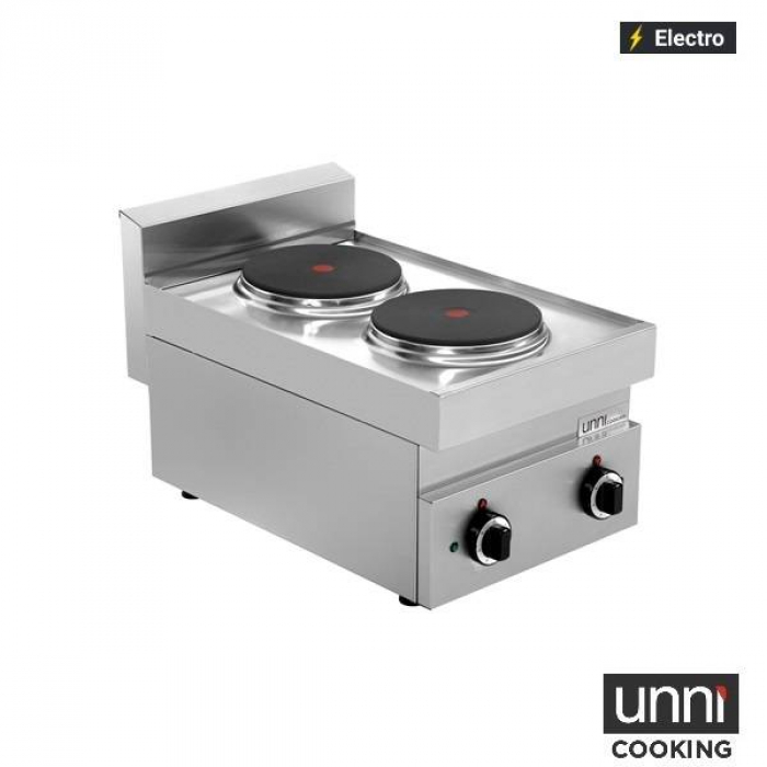 Elektroherd 650Line E65C20B 2 Kochplatten Edelstahl 2,6 kW