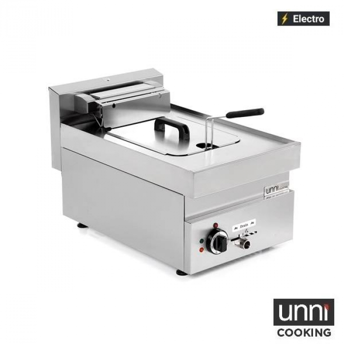 Fritteuse UnniCooking 650 LINE 1x10L – Kaltzone, Ablasshahn