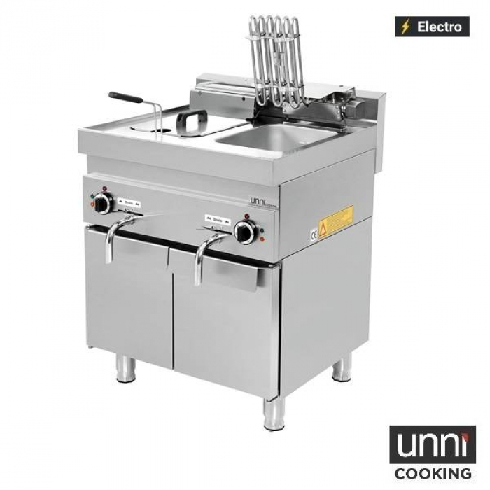 Fritteuse 2x10L UnniCooking 650 LINE – Kaltzone, Ablasshahn