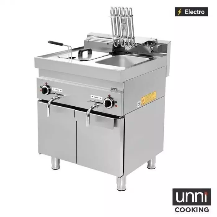 Fritteuse 2x10L 650 LINE – Kaltzone, Ablasshahn
