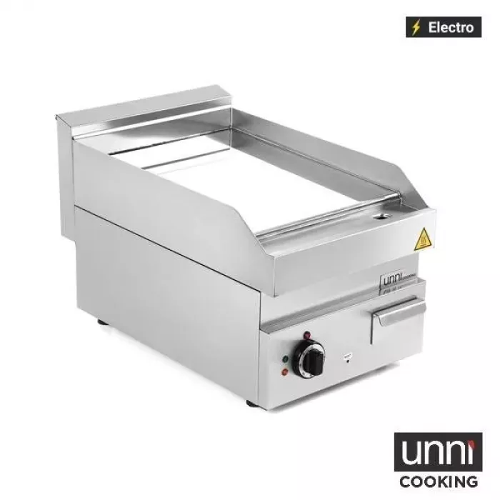 Elektro-Bratplatte UNNI-COOKING 650 Chrom Edelstahl, EGO-Thermostat