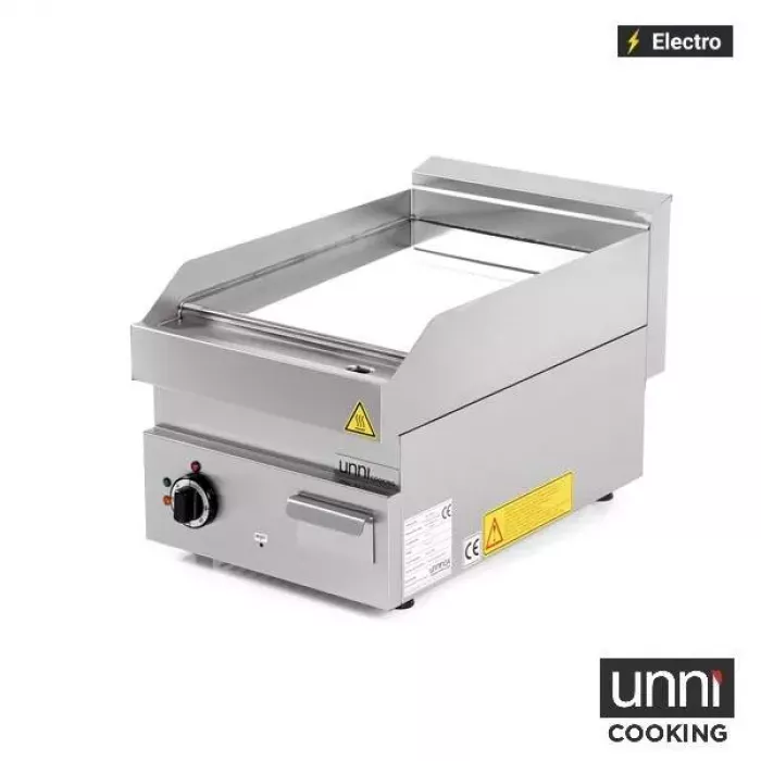 Elektro-Bratplatte UNNI-COOKING 650 Chrom Edelstahl, EGO-Thermostat