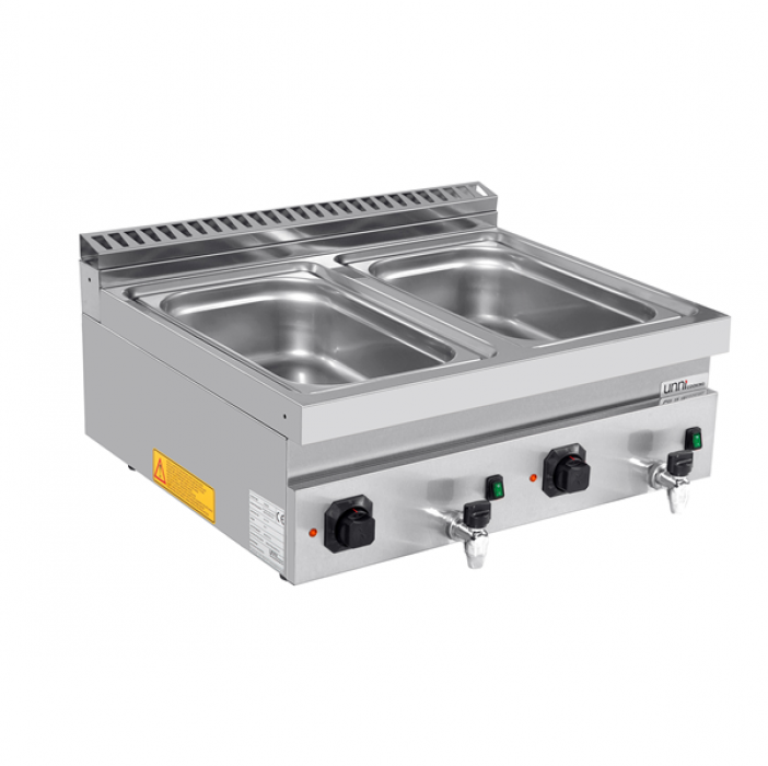 Bain Marie 700 Serie E70B20B elektrisch 2 Becken GN 1/1 3kW