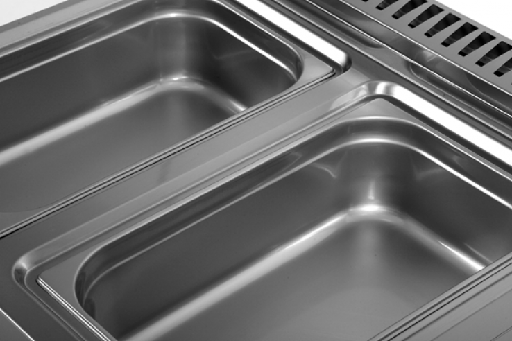 Bain Marie 700 E70B20K elektrisch, 2 Becken für GN 1/1, 2x1,5 kW