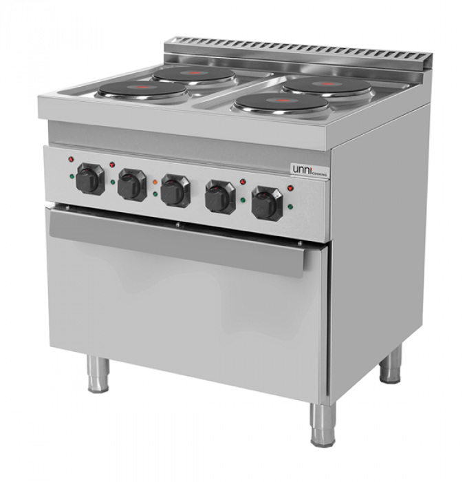 Elektroherd 700 Serie E70FEO20 – 4 Kochzonen, Umluftofen, Edelstahl