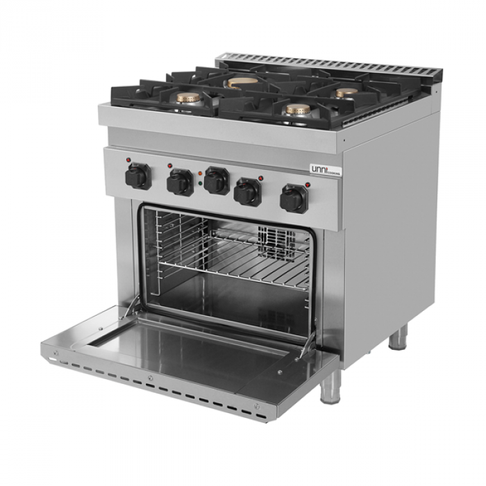 Gasherd 700 E70FG020 mit 4 Brennern und Elektro-Backofen