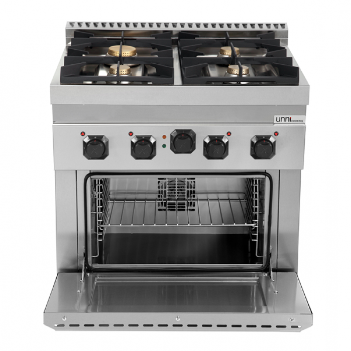 Gasherd 700 E70FG020 mit 4 Brennern und Elektro-Backofen