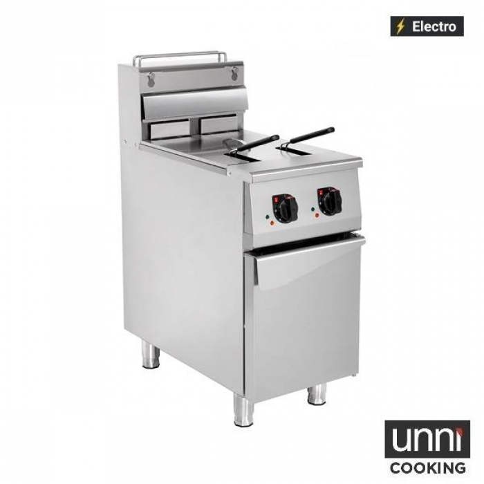 Elektrofritteusen UNNI-COOKING 2x12,5L Edelstahl Doppelbecken