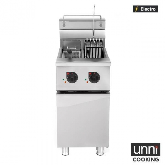 Elektrofritteusen UNNI-COOKING 2x12,5L Edelstahl Doppelbecken