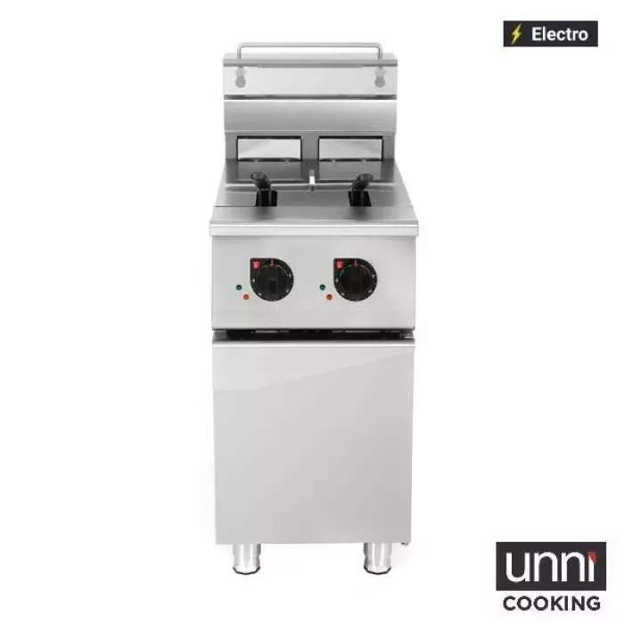 Elektrofritteusen 2x12,5L Edelstahl Doppelbecken