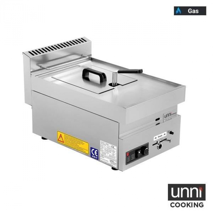 Gasfritteuse 650 LINE 8L Edelstahl 7,0 kW Profi Gastronomie