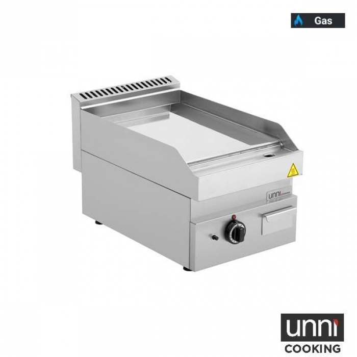 Gas-Bratplatte UNNI-COOKING 650 SERIES Chrom Edelstahl Profiküche