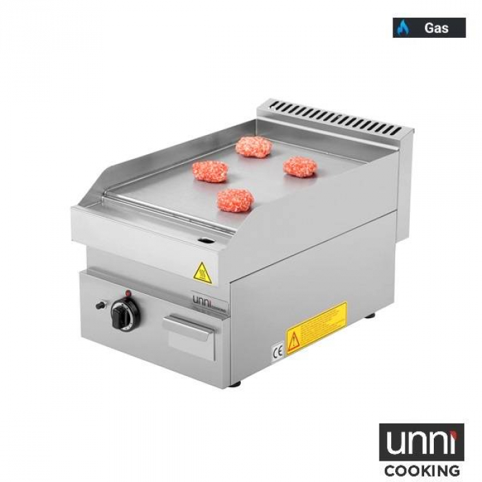 Gas-Bratplatte G65GP10B+S glatt Edelstahl 650 Serie Profiküche