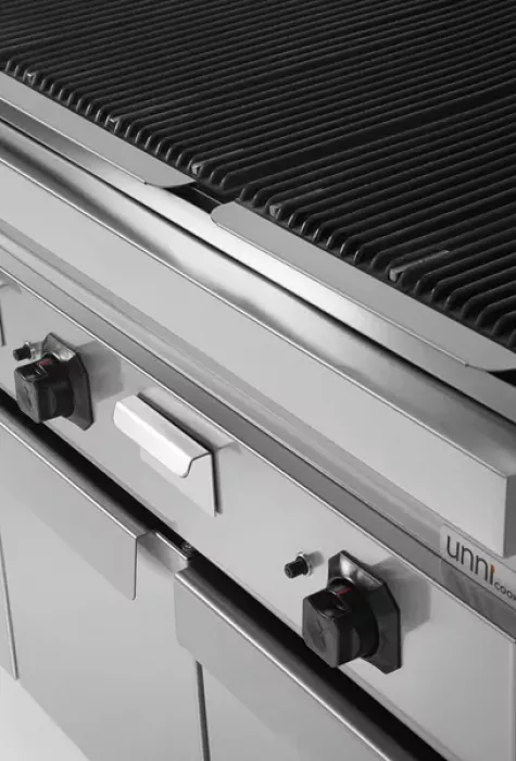 Lavastein Grill – 27kW, Edelstahlbrenner
