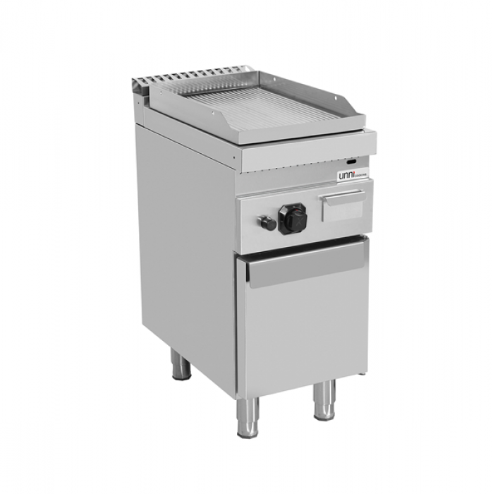 Gas-Grillplatte G70GP10+GC-K verchromt gerillt Piezozündung