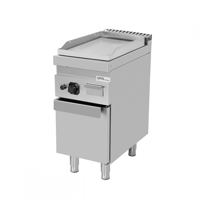 Gas-Grillplatte G70GP10+GC-K verchromt gerillt Piezozündung