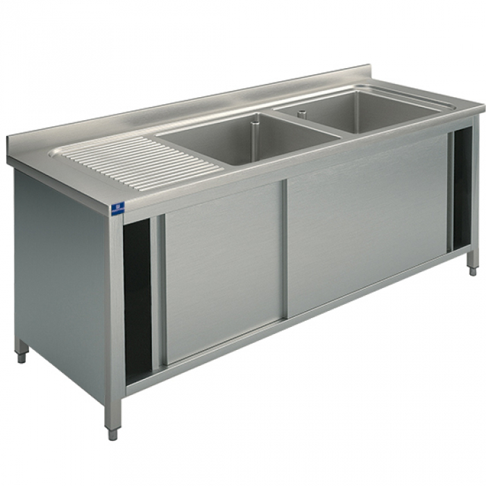 Spülschrank | Tropftasse links | 1800x700 mm