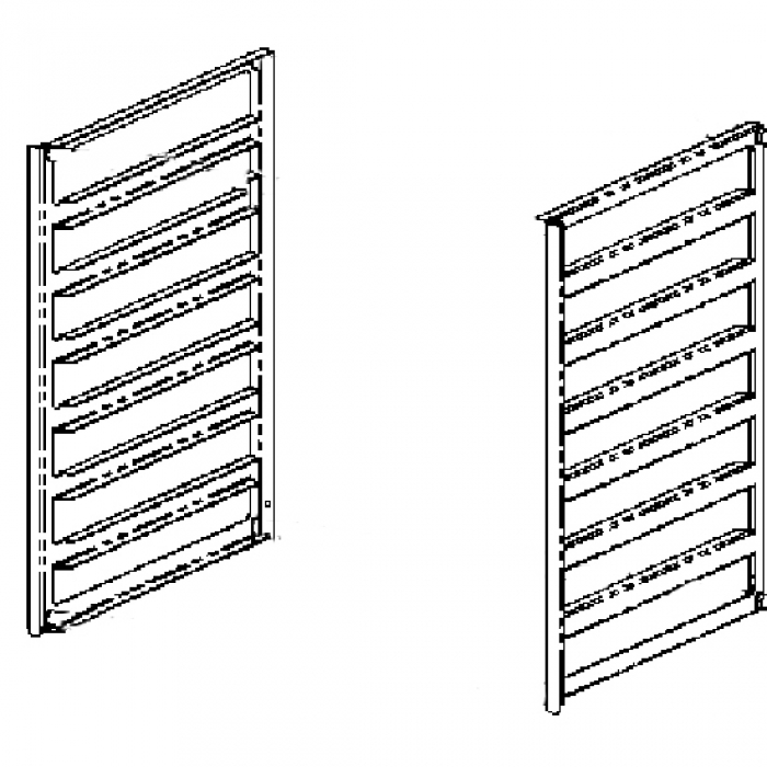 Umrüstkit von 10x GN 1/1 auf 8x 600x400 mm