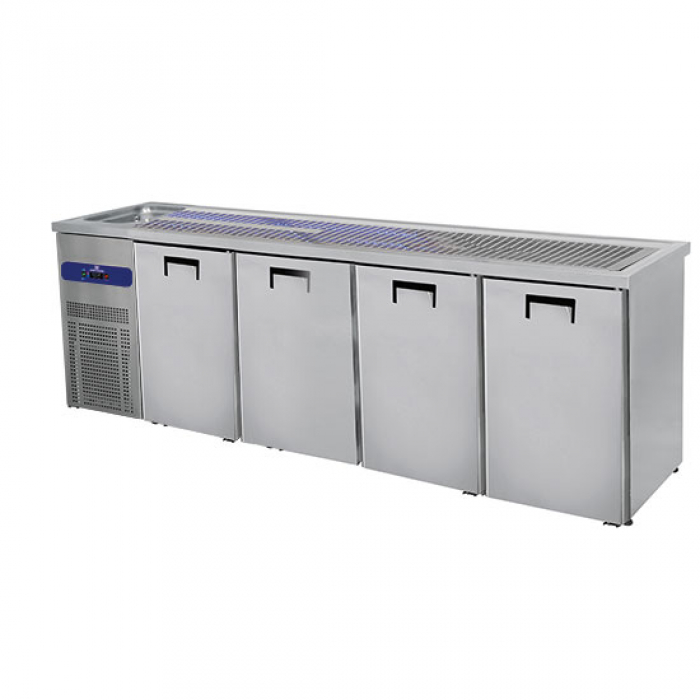 Bierausschanktheke 1 Becken links 4 Türen