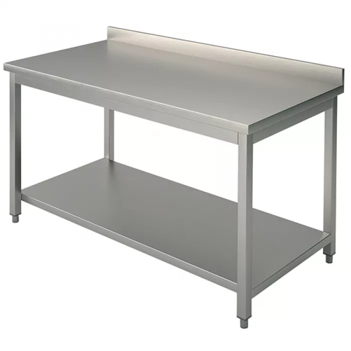 Arbeitstisch mit Zwischenboden und Aufkantung, 1000x700 mm